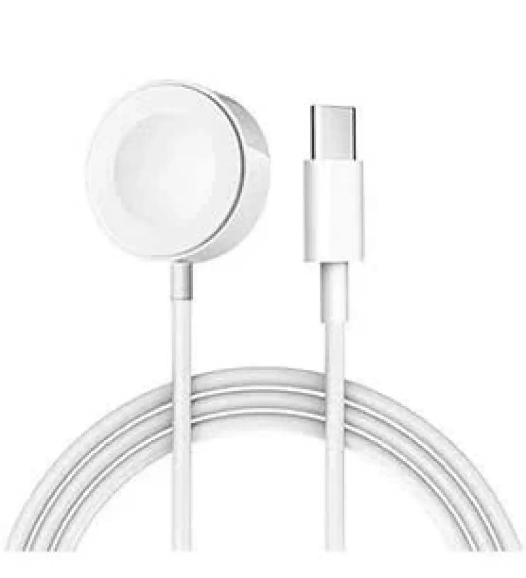 Fuchsia Akıllı Saat Wireless Şarj Kablosu Type-C Bağlantılı 1m Apple Watch Se/7/6/5/4/3/2/1 Uyumlu