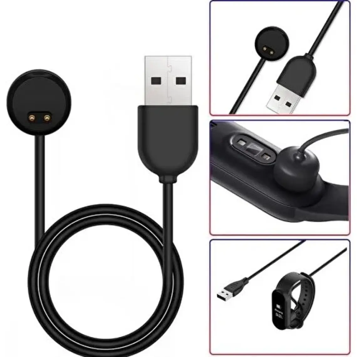 Techmaster Xiaomi Mi Band 5 Mi Band 6 Mi Band 7 Usb Şarj Cihazı Kablosu