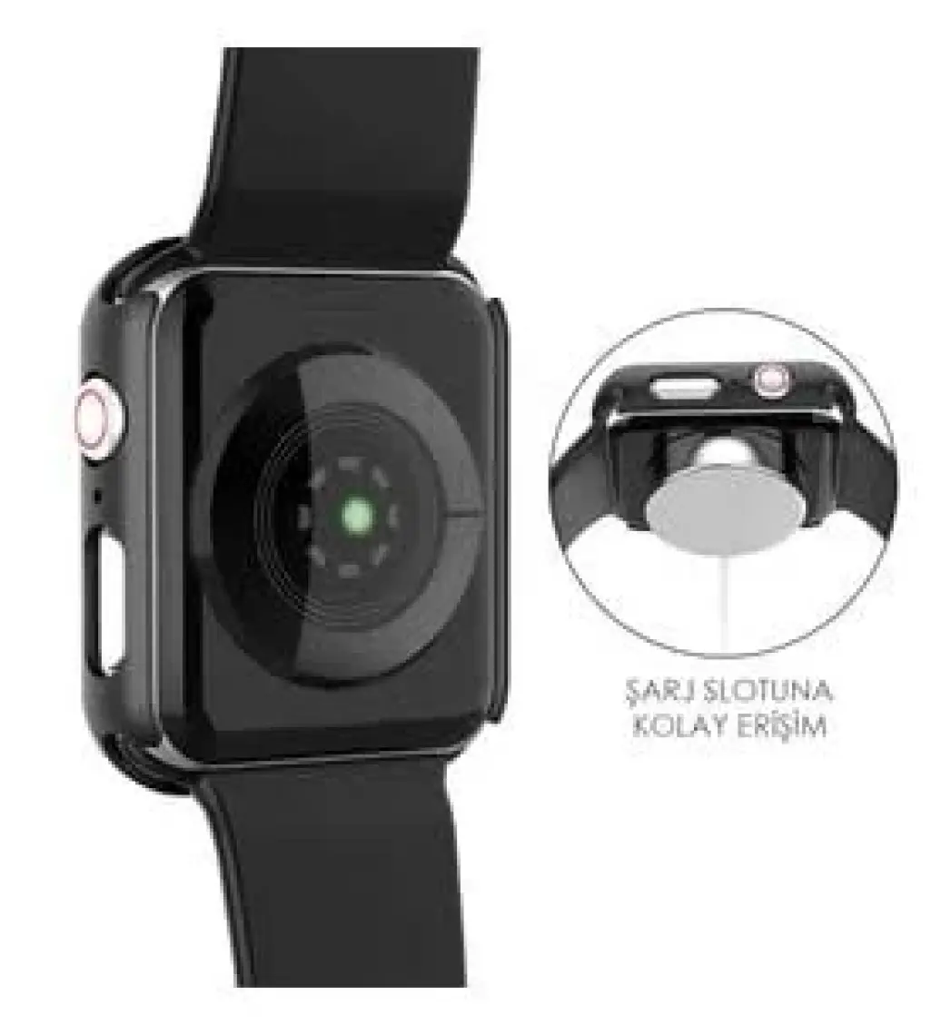Microsonic Apple Watch Ultra Kılıf Matte Premium Slim Watchband Siyah