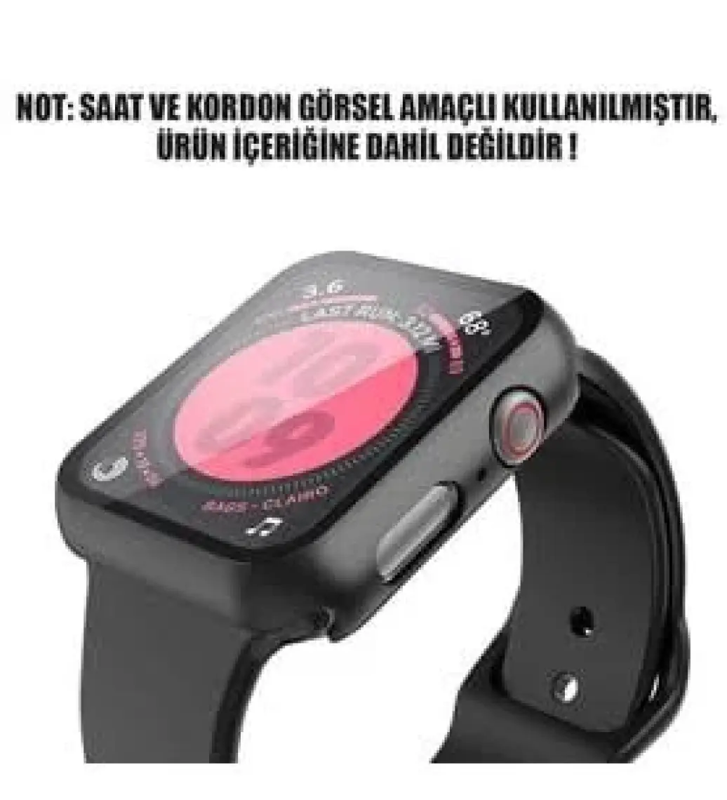 Microsonic Apple Watch Ultra Kılıf Matte Premium Slim Watchband Siyah