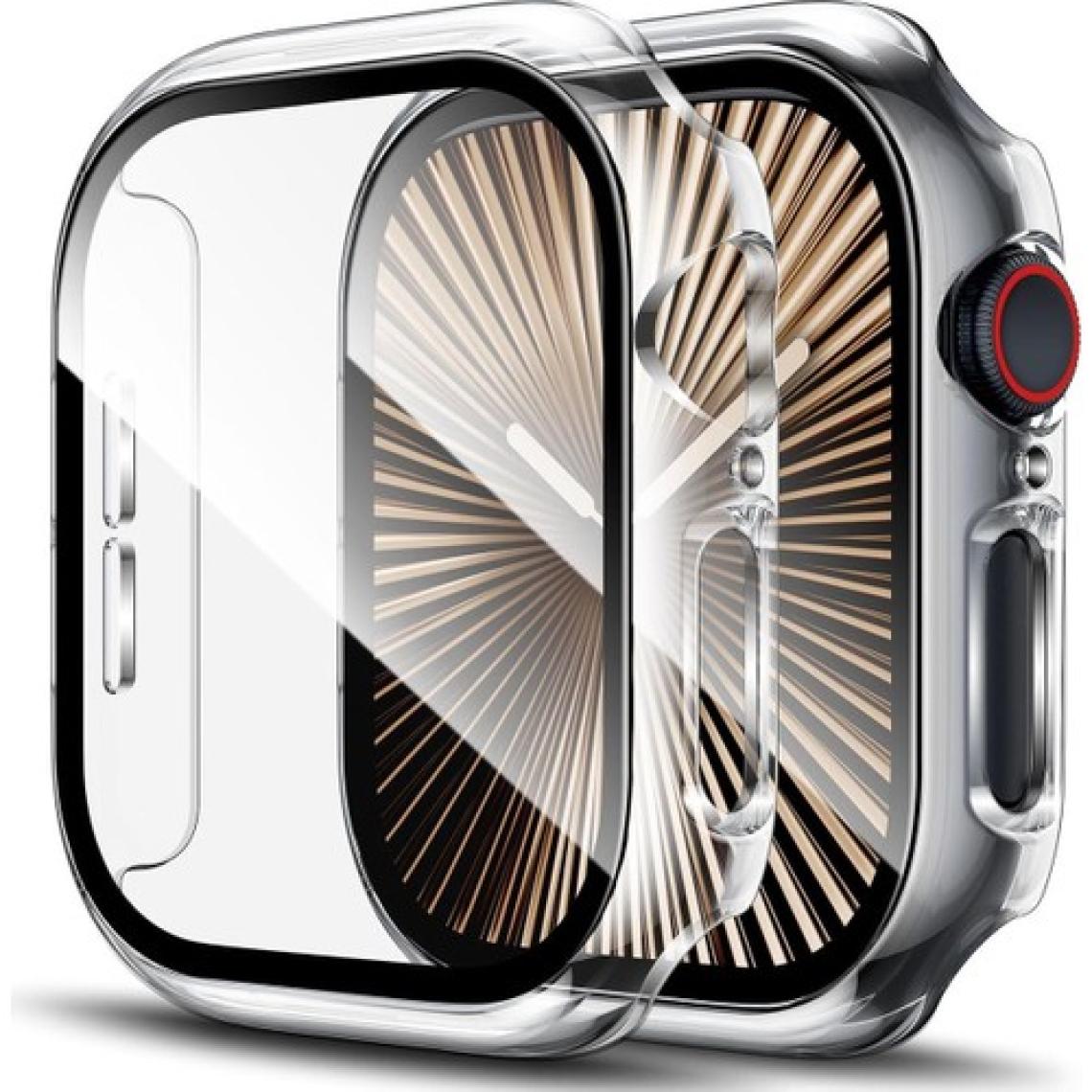 Fibaks Apple Watch Seri 1/2/3/4/5/6/7/8/SE/Ultra 38mm 40mm 41mm 42mm 44mm 45mm 49mm Kasa ve Ekran Koruyucu 360 Koruma