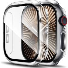 Fibaks Apple Watch Seri 1/2/3/4/5/6/7/8/SE/Ultra 38mm 40mm 41mm 42mm 44mm 45mm 49mm Kasa ve Ekran Koruyucu 360 Koruma