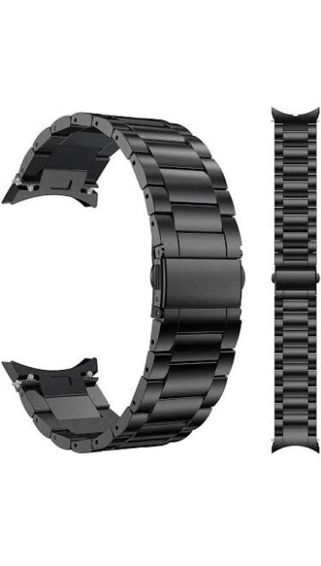 NovStrap Samsung Galaxy Watch 7 6 5 4 Fe 40-42-43-44-45-46-47 Mm ile Uyumlu Çelik Metal Kordon Boşluk Bırakmayan Pimli