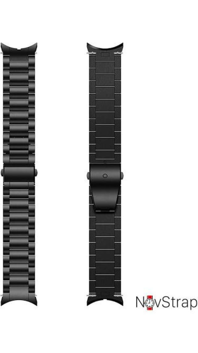 NovStrap Samsung Galaxy Watch 7 6 5 4 Fe 40-42-43-44-45-46-47 Mm ile Uyumlu Çelik Metal Kordon Boşluk Bırakmayan Pimli
