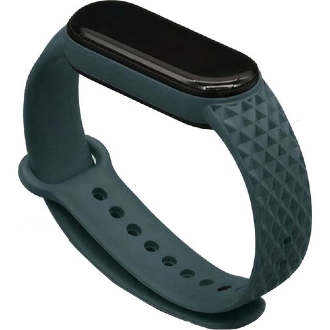 Apexel Xiaomi Mi Band 5 ve 6 Uyumlu Kordon (Kabartma Desenli)