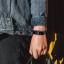 Case 4U Xiaomi Mi Band 6 / Mi Band 5 Akıllı Bileklik Silikon Kayış Spor Kordon Delikli Siyah Turkuaz
