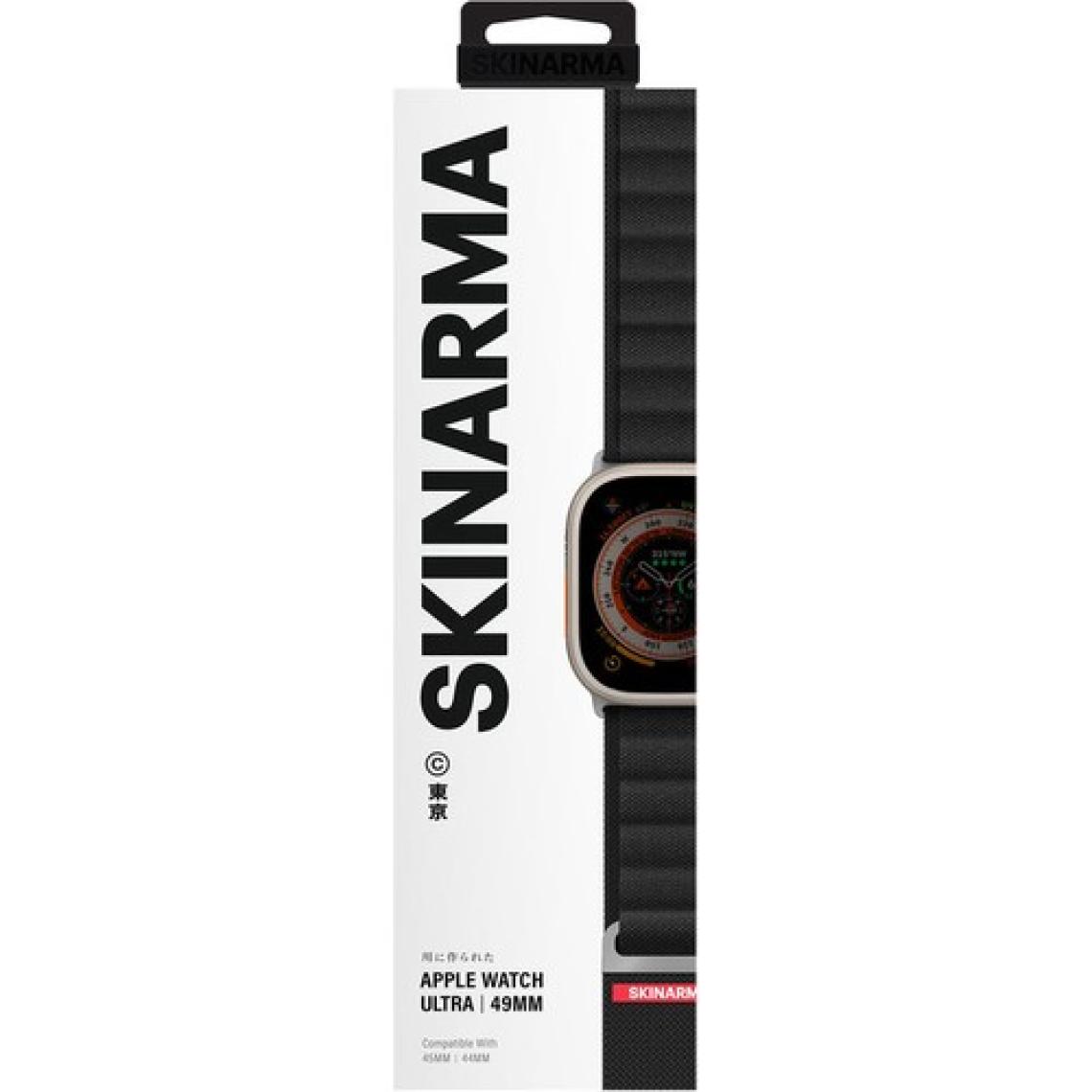 Skinarma Watch Ultra 49MM Kordon Skinarma Kobu Hasır Strap Kayış Siyah