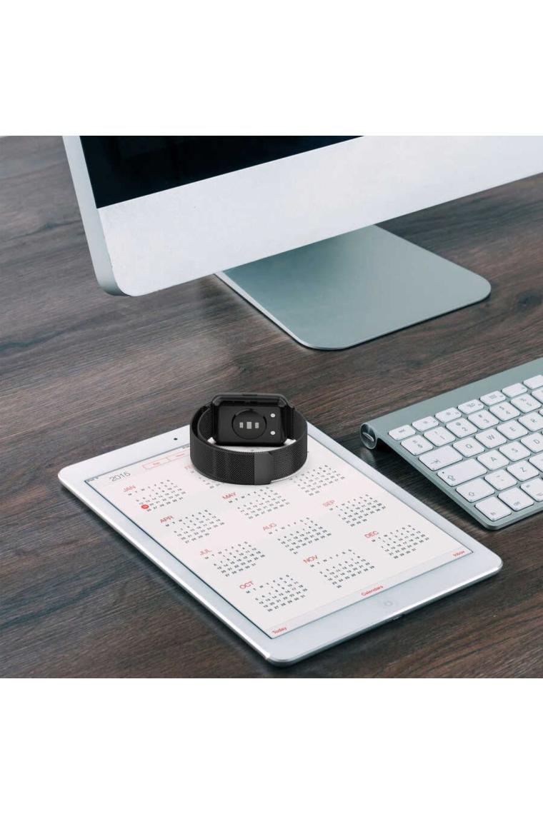 Fibaks Huawei Watch Fit 2 Uyumlu Metal Hasır Örgü Mıknatıslı Milano Loop Kordon