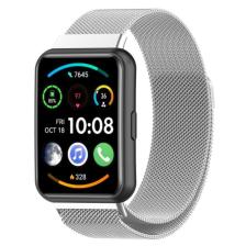 Fibaks Huawei Watch Fit 2 Uyumlu Metal Hasır Örgü Mıknatıslı Milano Loop Kordon