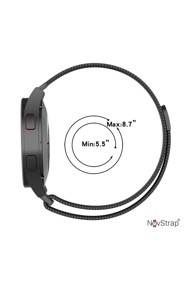 NovStrap Huawei Watch GT4 41mm GT5 41mm ile Uyumlu Kordon (18mm Pimli) Mıknatıslı Metal Hasır Kayış