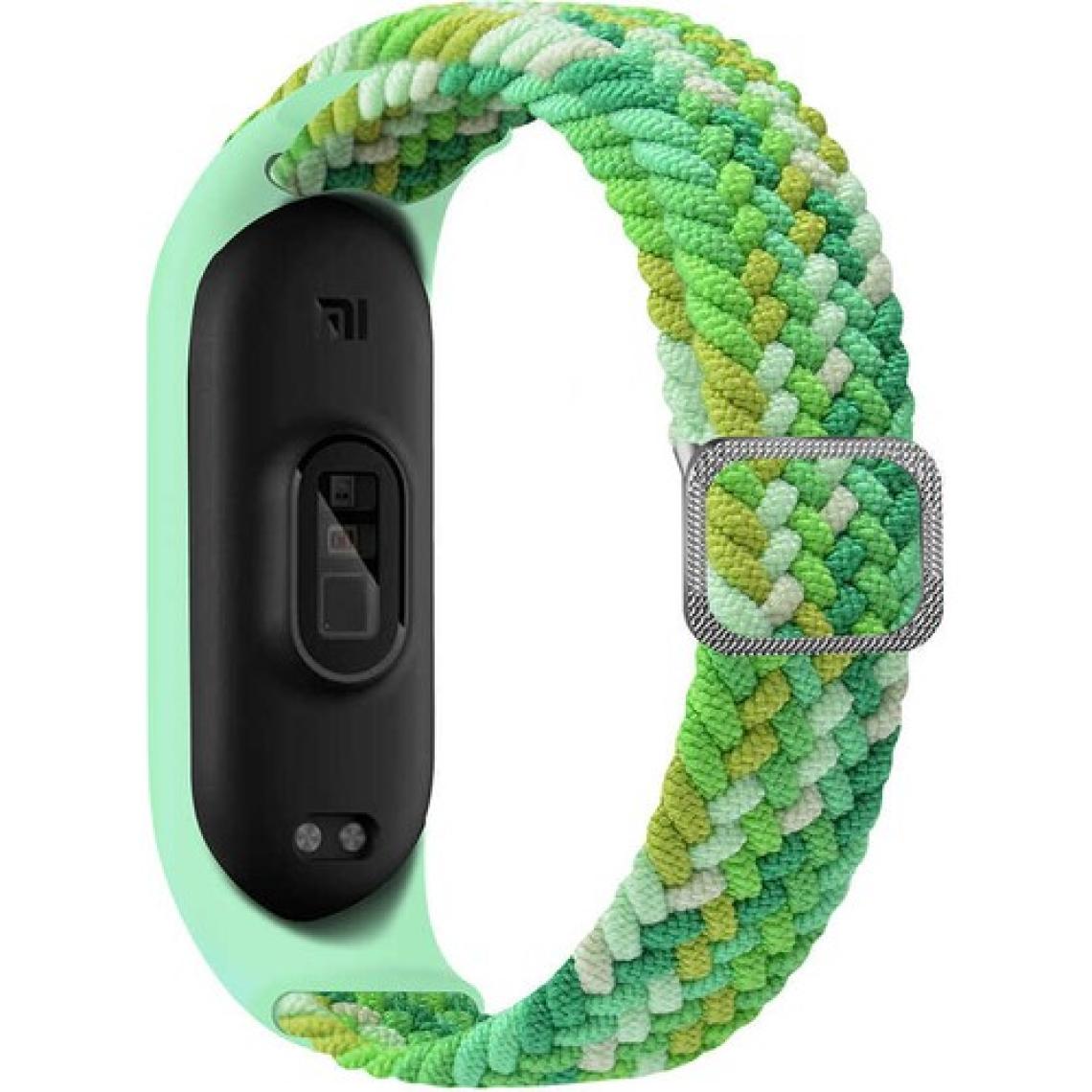 Case 4U Xiaomi Mi Band 6 / Mi Band 5 / Mi Band 4 / Mi Band 3 Akıllı Bileklik Hasır Örgü Suya Dayanıklı Kordon Kayış KRD-49 - Yeşil