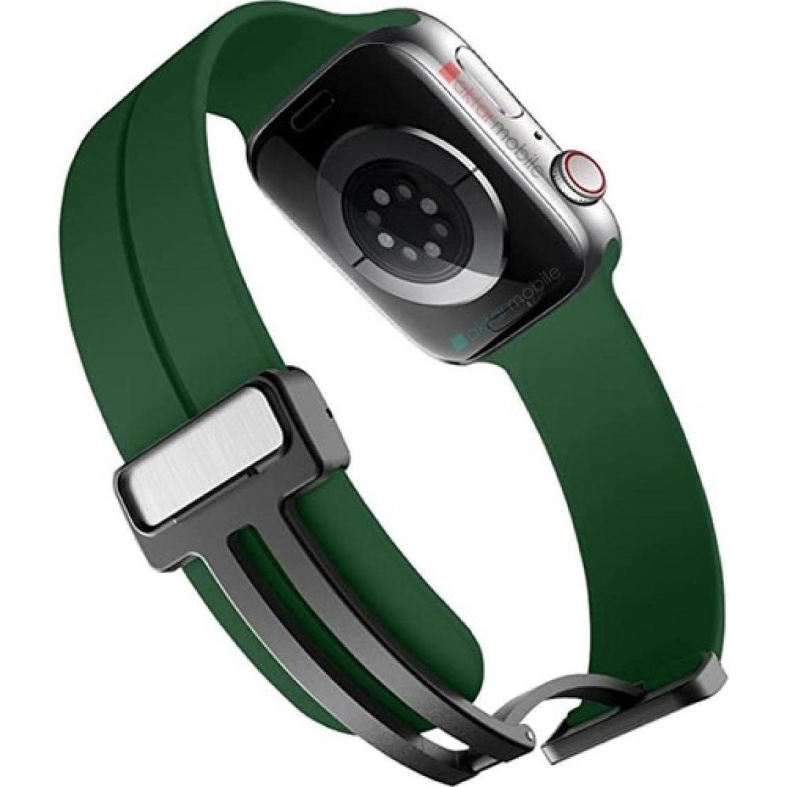 AktarMobile Apple Watch 10 46 mm Uyumlu Silikon Kordon Magnetik D Tokalı Spor Kayış Mıknatıslı Toka