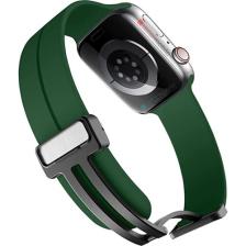 AktarMobile Apple Watch 10 46 mm Uyumlu Silikon Kordon Magnetik D Tokalı Spor Kayış Mıknatıslı Toka