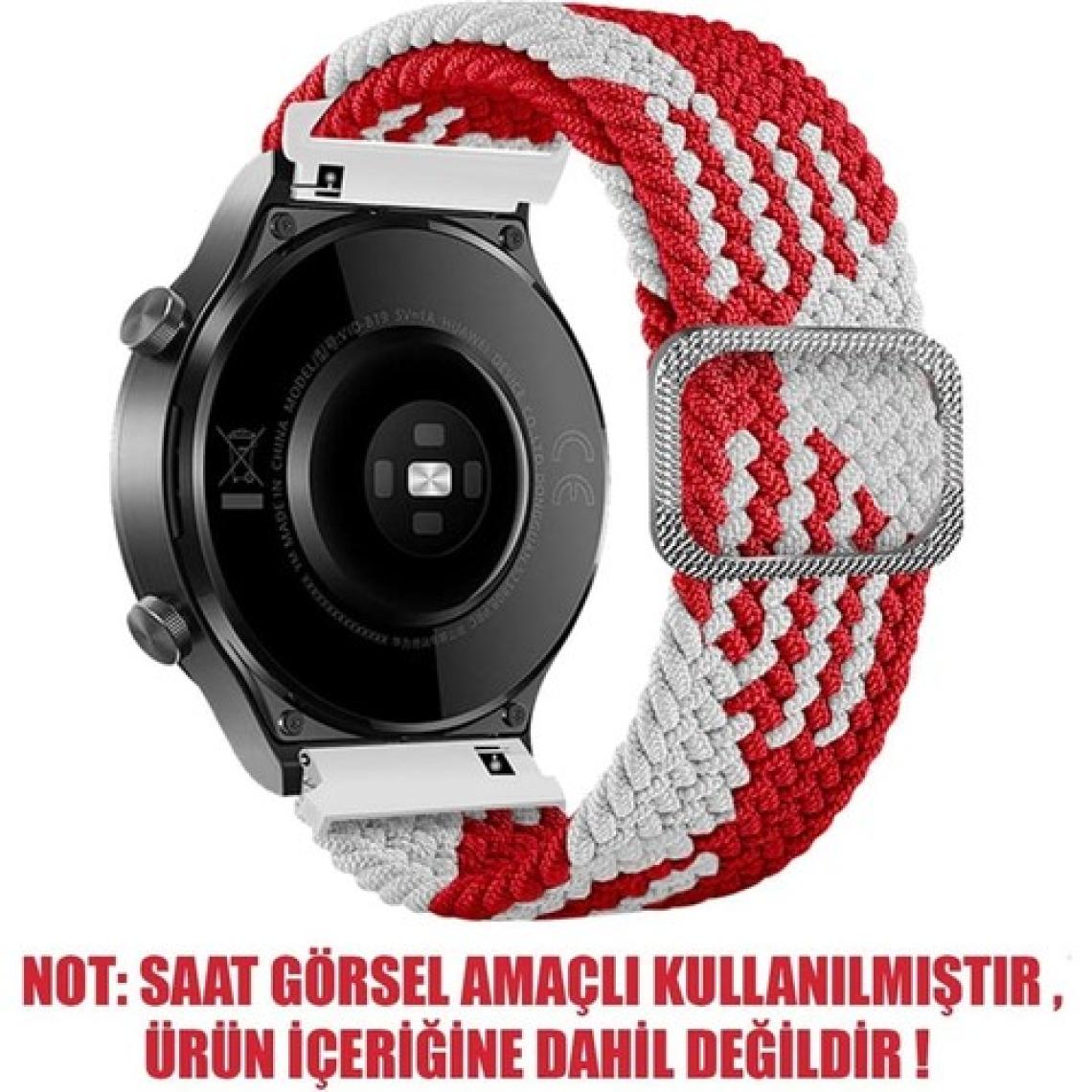 Huawei Watch 3 Gt Gt2 GT2E Gt2 Gt3 Pro 46MM Uyumlu Kordon Örgü Tokalı Kordon