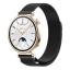 NovStrap Huawei Watch GT4 41mm GT5 41mm ile Uyumlu Kordon (18mm Pimli) Mıknatıslı Metal Hasır Kayış