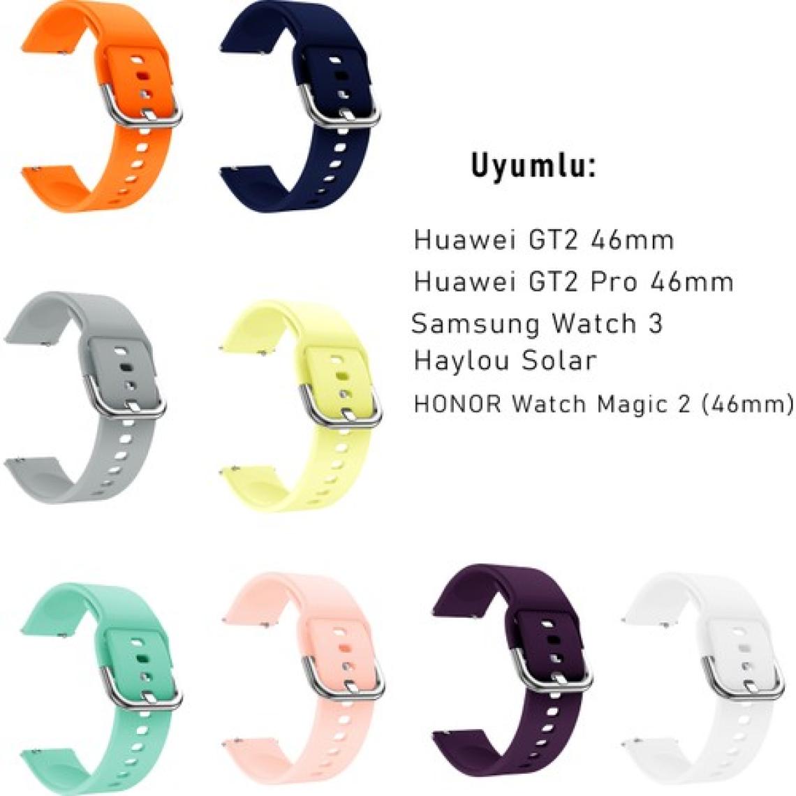Kyver Xiaomi Watch S1 ve S1 Active Silikon Kordon 22 mm Uyumlu (Beyaz)