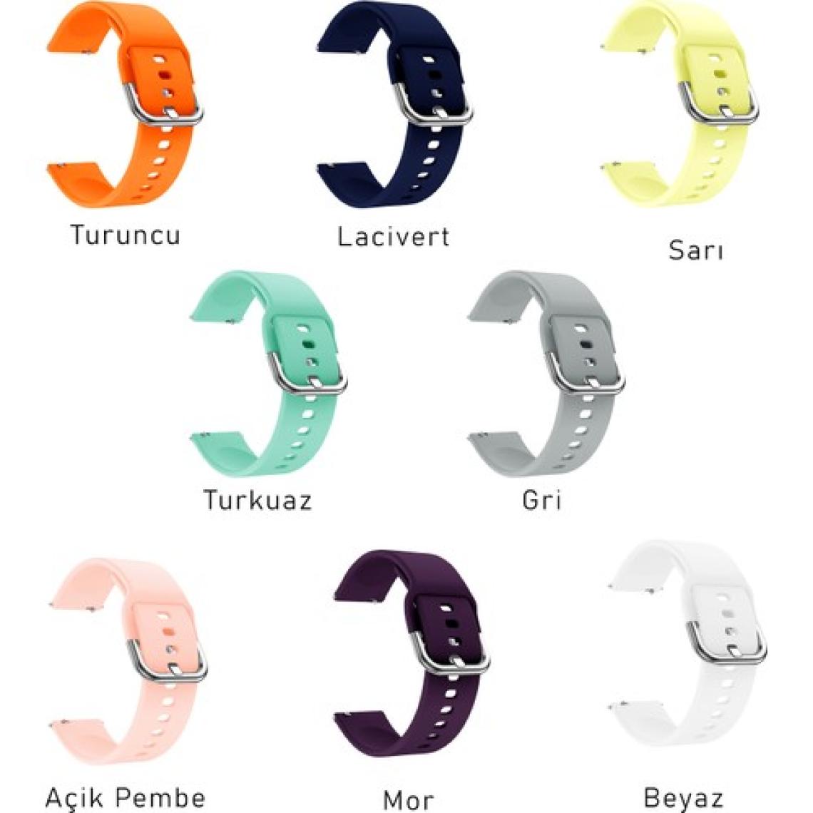 Kyver Xiaomi Watch S1 ve S1 Active Silikon Kordon 22 mm Uyumlu (Beyaz)