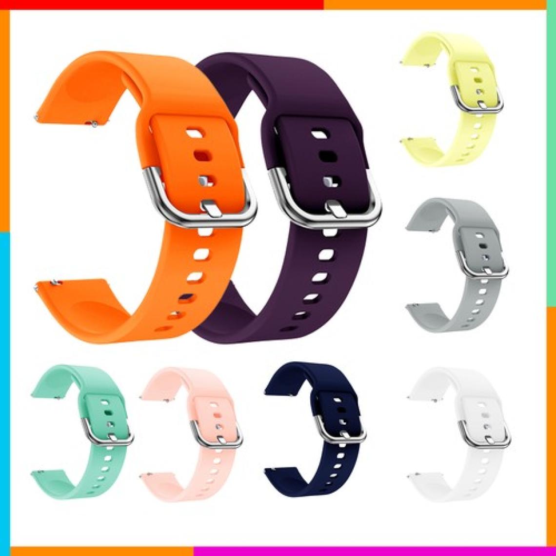 Kyver Xiaomi Watch S1 ve S1 Active Silikon Kordon 22 mm Uyumlu (Beyaz)