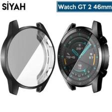 Ally Huawei Watch GT 2 46 mm 360 Koruma Ultra İnce Silikon Kılıf AL-31650 - Siyah