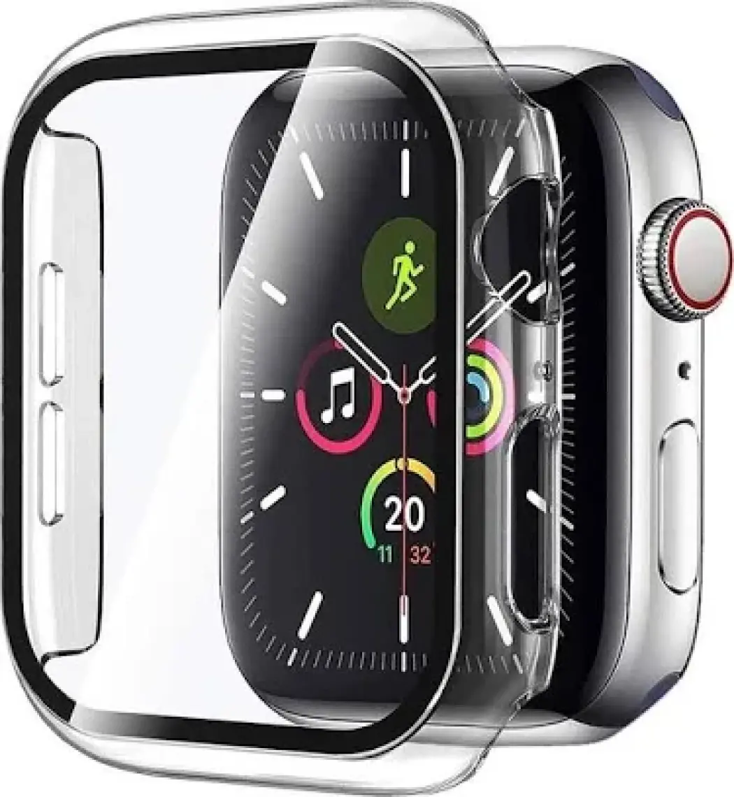 Microsonic Apple Watch Uyumlu Series 6 40MM Kılıf Clear Premium Slim Watch Uyumluband Şeffaf