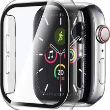 Microsonic Apple Watch Uyumlu Series 6 40MM Kılıf Clear Premium Slim Watch Uyumluband Şeffaf