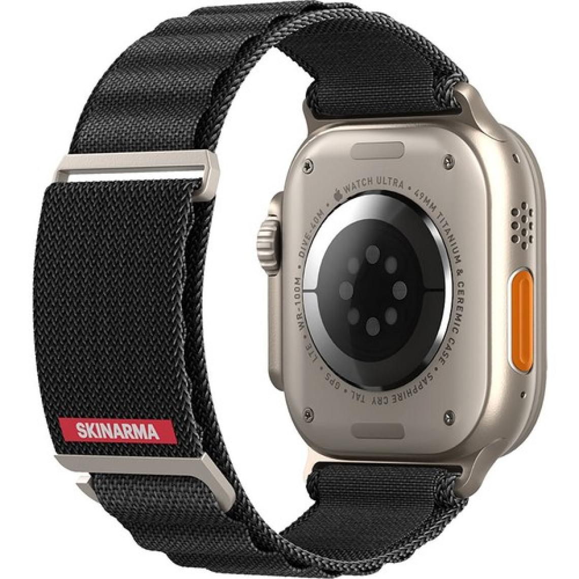 Skinarma Watch Ultra 49MM Kordon Skinarma Kobu Hasır Strap Kayış Siyah