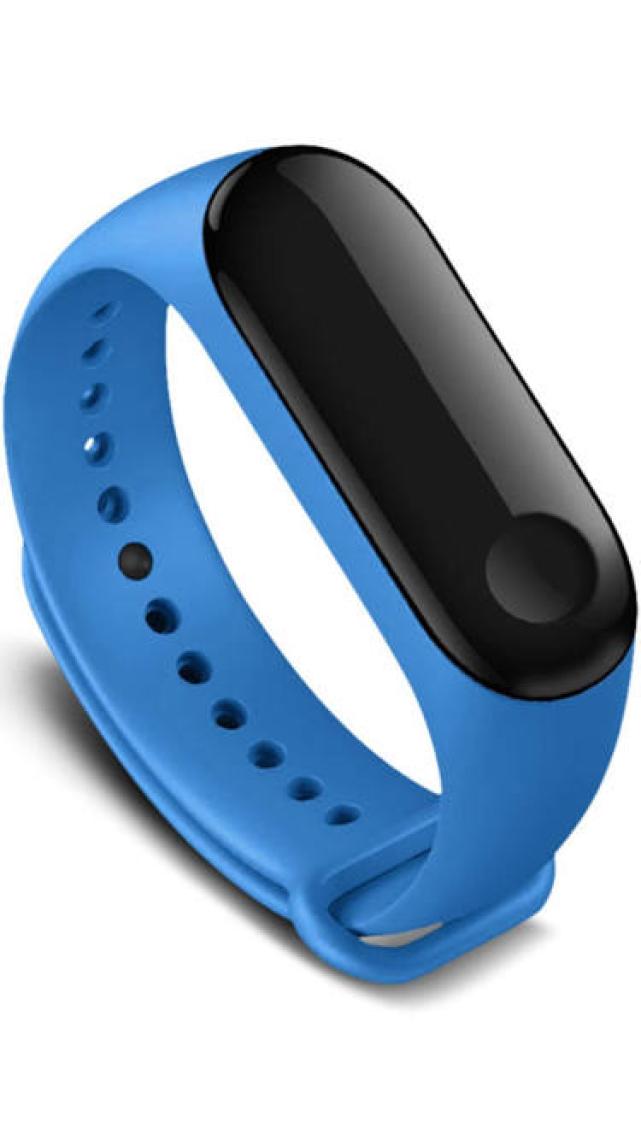 Kyver  Mi Band 3 - Mi Band 4 Akıllı Bileklik Kordon Kayış Mavi