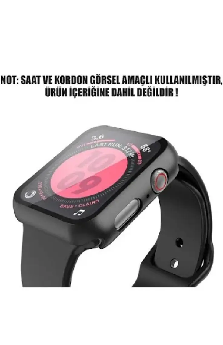 Microsonic Apple Watch Series 10 42MM Kılıf Matte Premium Slim Watchband Siyah