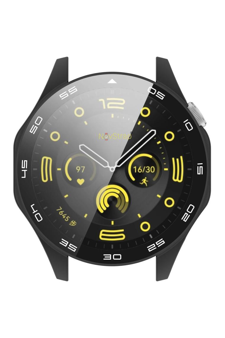 Novstrap Huawei Watch Gt4 46MM ile Uyumlu Ekran Koruyucu Temperli Cam Kasa Koruyucu Sayısal Kadranlı