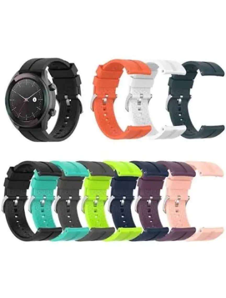 Kyver Xiaomi Watch S1 ve S1 Active Spor Silikon Kordon 22 mm Uyumlu (Turuncu)