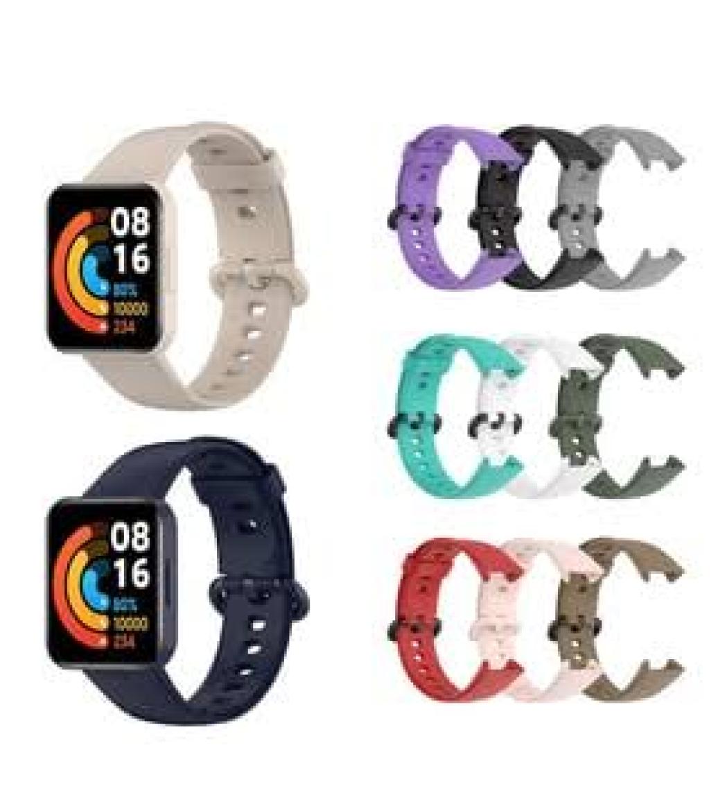 AktarMobile Redmi Watch 2 Lite Silikon Kordon Tam Uyumlu Pim Tasarımı Premium Spor Kayış