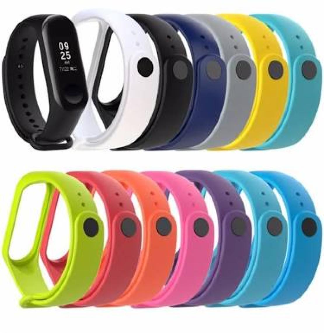 Kyver Xiaomi Mi Band 3 - Mi Band 4 Akıllı Bileklik Kordon Kayış Siyah