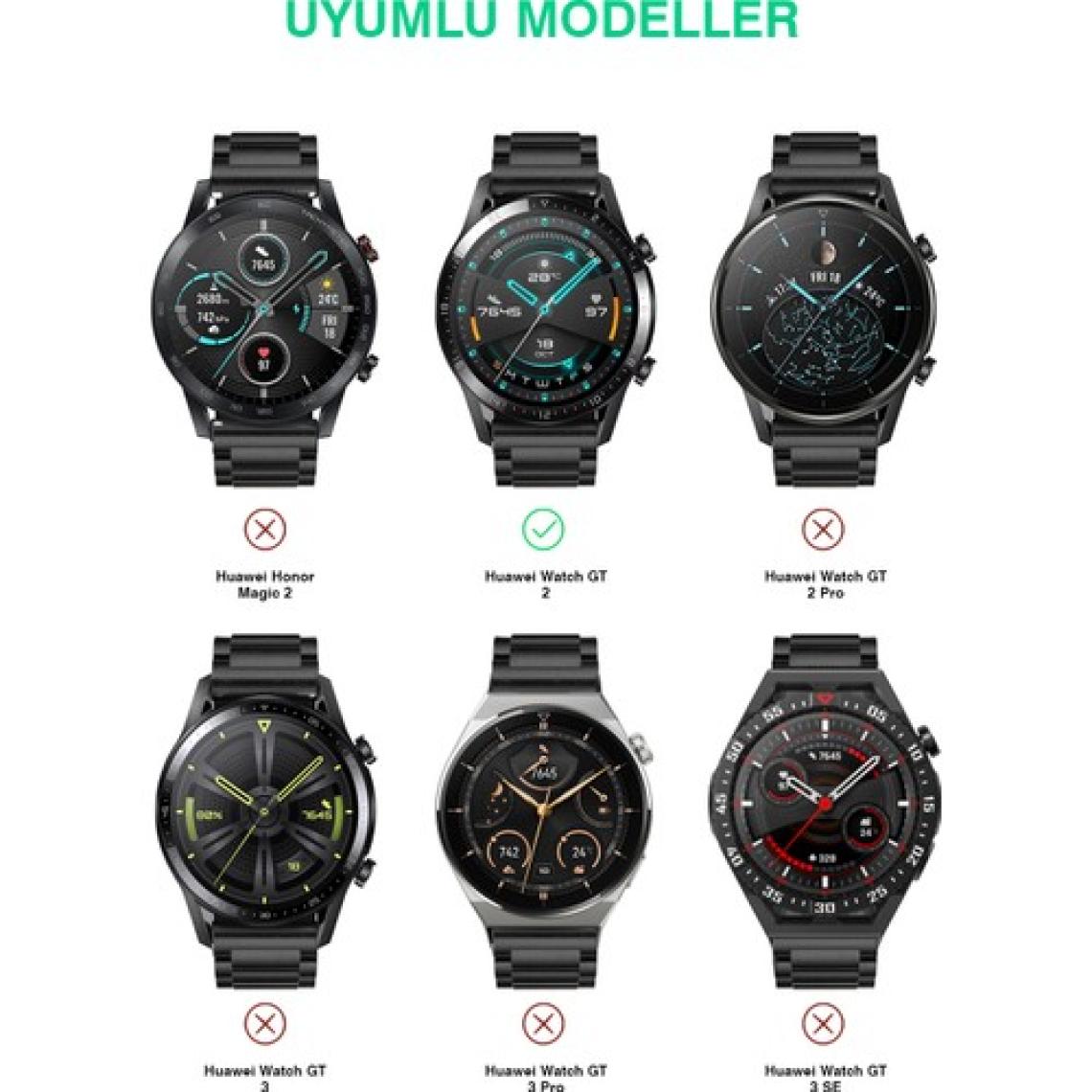 Kip GSM Huawei Watch Gt2 46MM Uyumlu 22MM Kordon Paslanmaz Çelik Metal Kordon Ayarlama Aparatlı