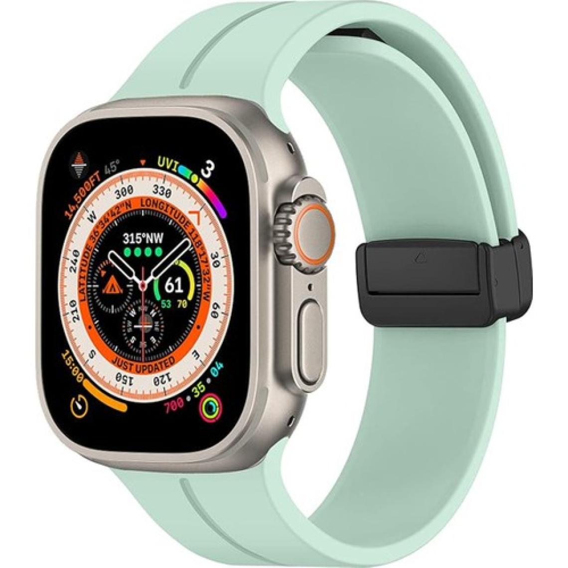 Mimtec Apple Watch Uyumlu 42MM 44MM 45MM 49MM 1/2/3/4/5/6/se/7/8/9 Ultra 2 Kordon Mıknatıslı Kordon