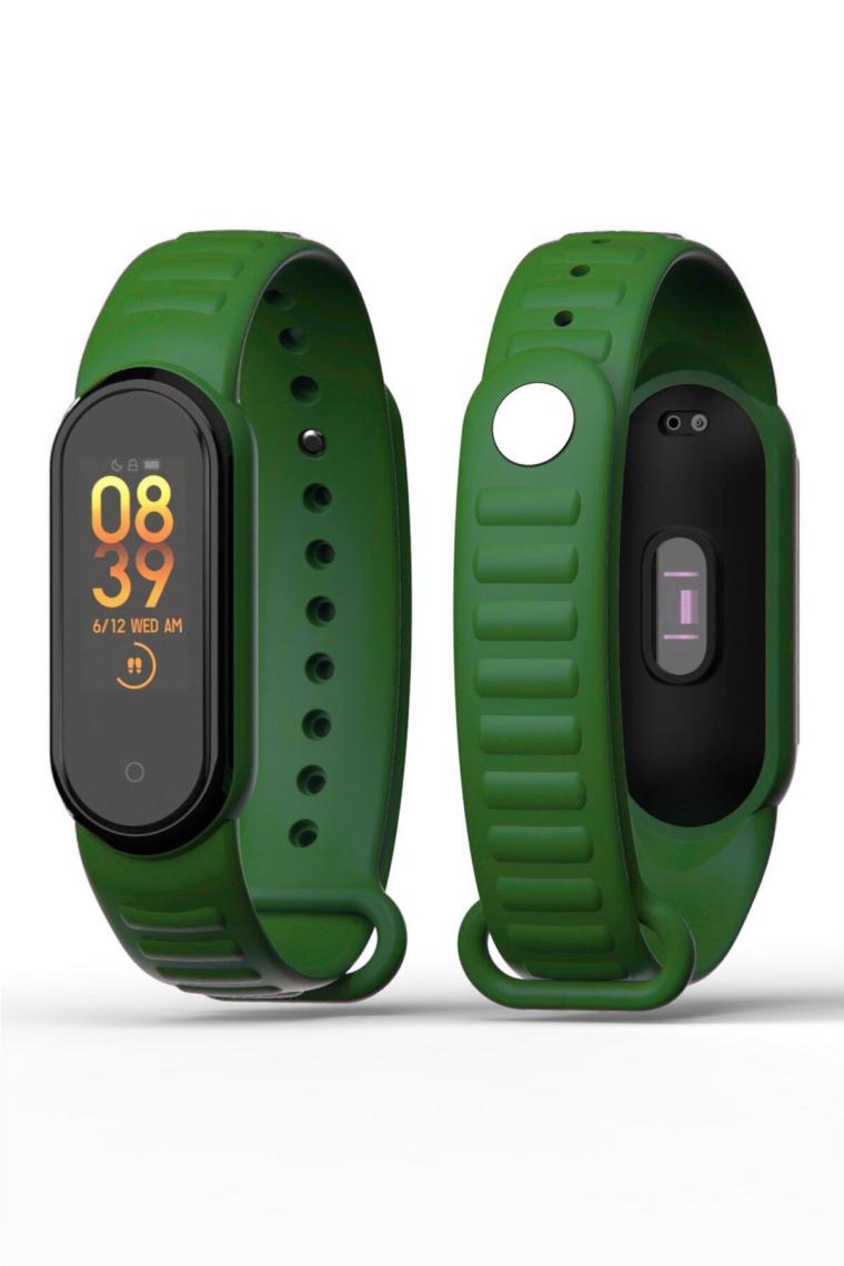 Apexel Xiaomi Mi Band 5/6 Uyumlu Loop Desenli Silikon Kordon