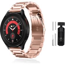 Kip GSM Samsung Galaxy Watch 6 40 43 44 47MM Uyumlu Kordon Metal Kordon Ayarlama Aparatlı Klasik Kordon
