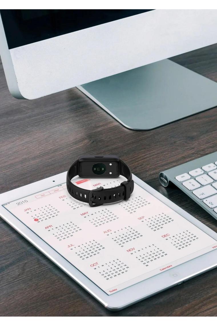 Fibaks Huawei Band 8 - 9 - 10 Uyumlu Renkli Tokalı Silikon Akıllı Saat Kordon Kayış Bileklik