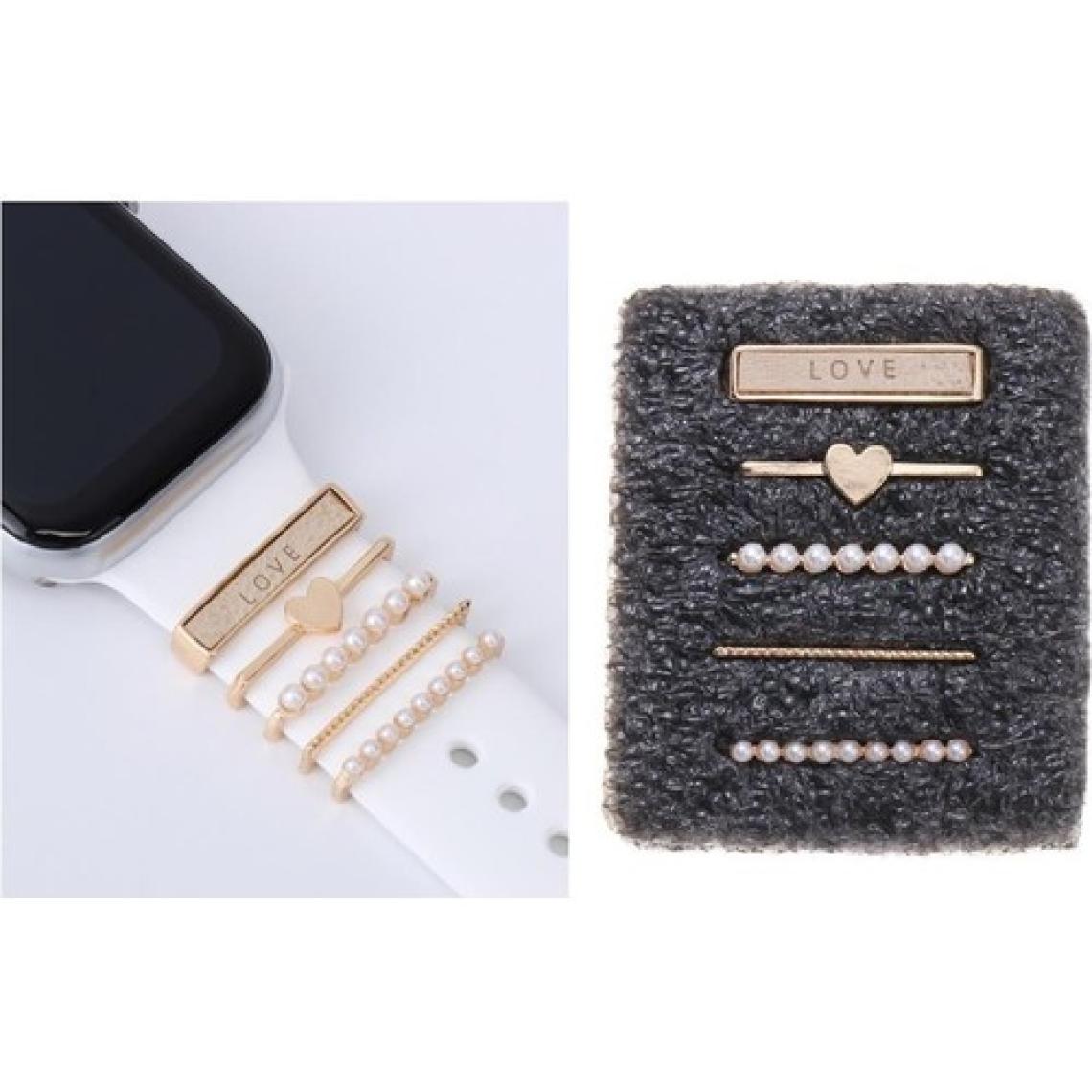 Easy Idea Apple Watch Uyumlu Love Yazılı Kordon Aksesuar/charm Gold Renkli