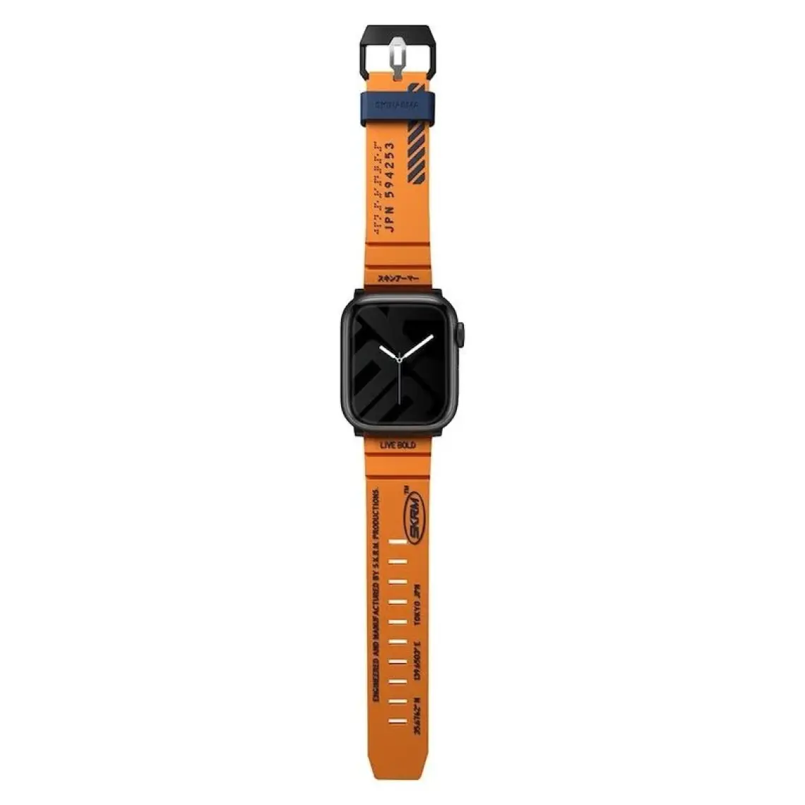 Skinarma Watch 7 45MM Kordon Skinarma Shokku Silikon Strap Kayış Turuncu