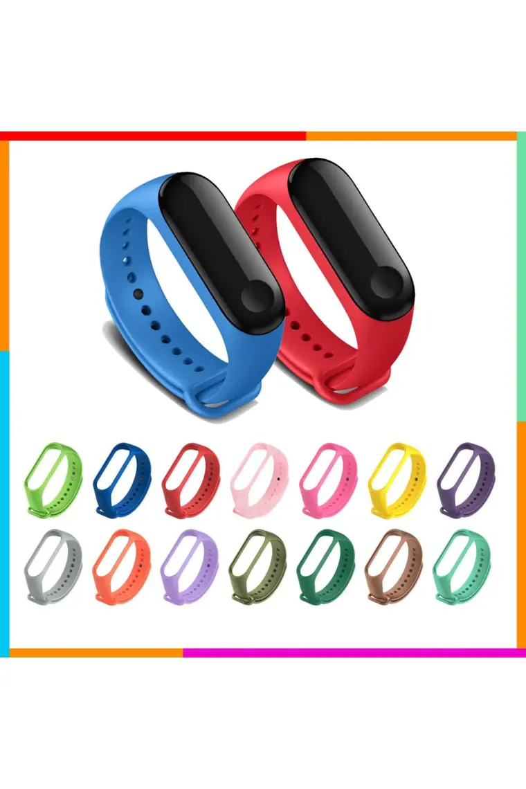 Kyver  Mi Band 3 - Mi Band 4 Akıllı Bileklik Kordon Kayış Lila