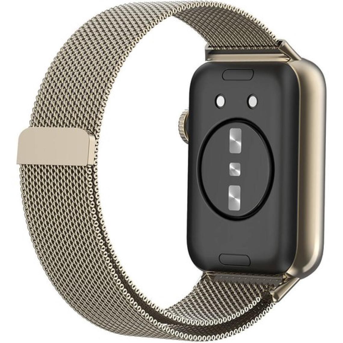 Fibaks Huawei Watch Fit 3 Uyumlu Saat Kordonu Metal Örgü Hasır Kordon Bileklik