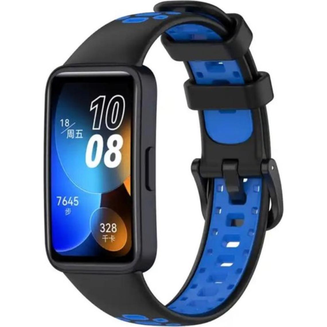 Mi7a Huawei Band 8 Kordon Delikli Çift Renk Silikon Kayış