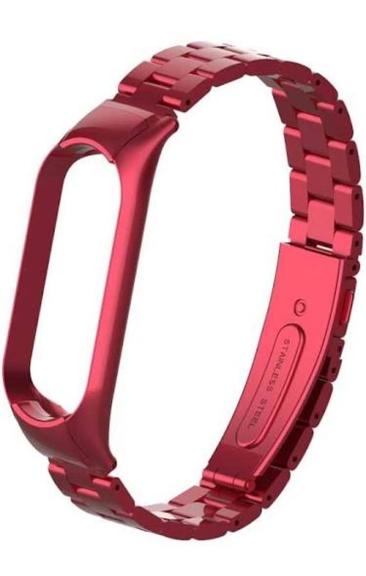 Heptek İletişim Xiaomi Mi Band 5 ve Mi Band 6 Metal Kordon Paslanmaz Çelik Baklalı Tasarım (Krd-04)