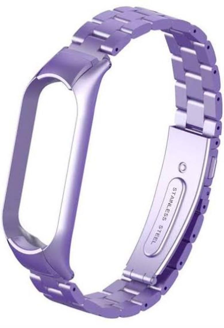 Heptek İletişim Xiaomi Mi Band 5 ve Mi Band 6 Metal Kordon Paslanmaz Çelik Baklalı Tasarım (Krd-04)
