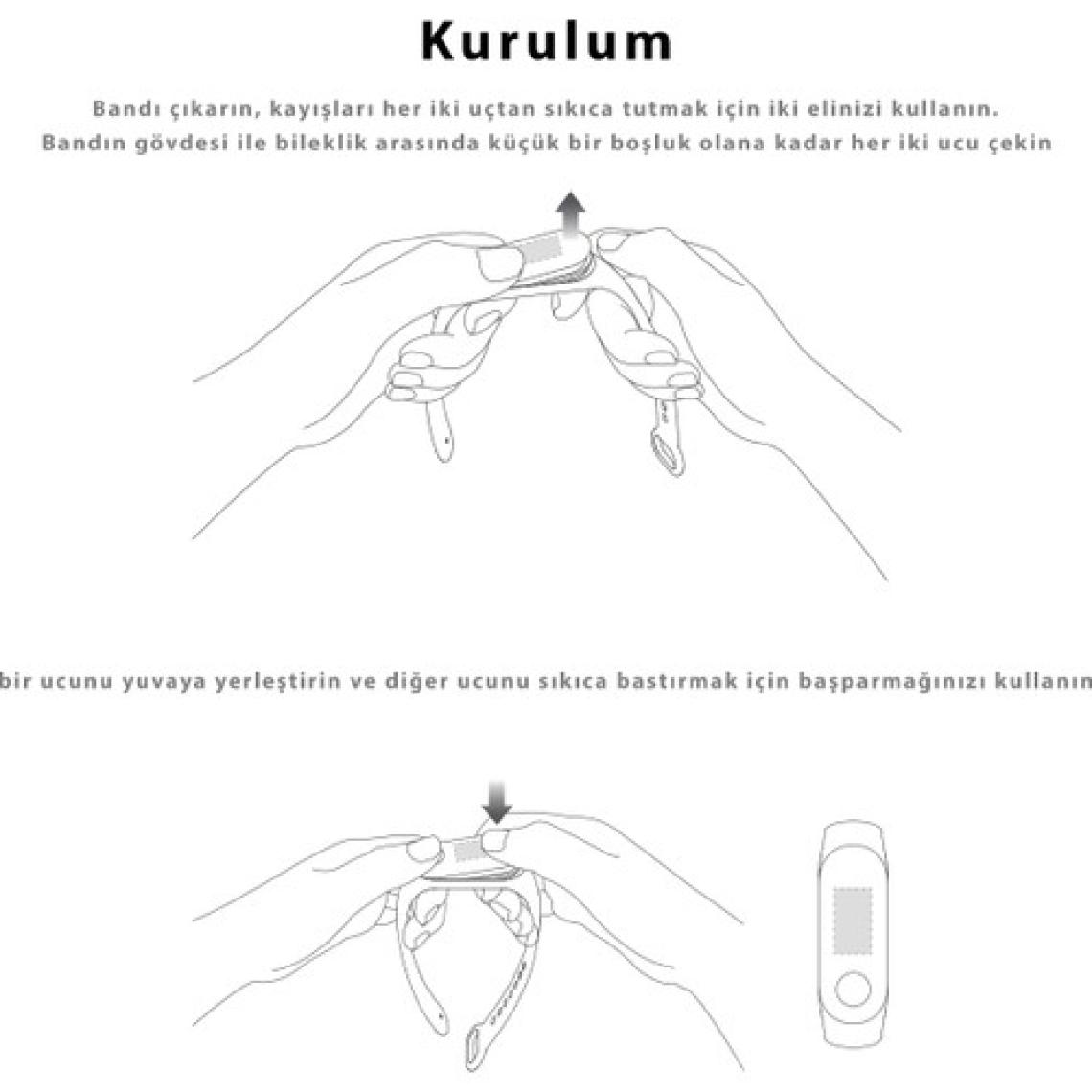 Kyver Xiaomi Mi Band 6 Akıllı Bileklik Uyumlu Silikon Kordon Kayış Açık Mavi