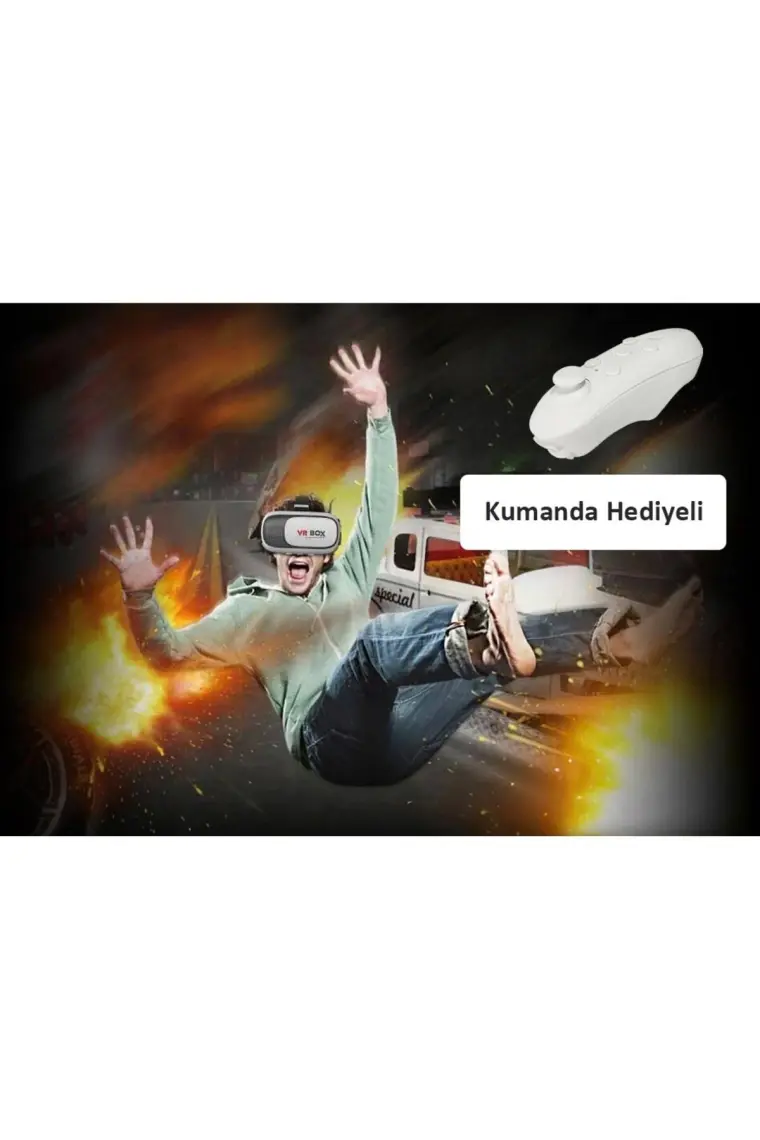 Vr-Box 3D Sanal Gerçeklik Gözlüğü Akıllı Gözlük Kumandalı Joystick