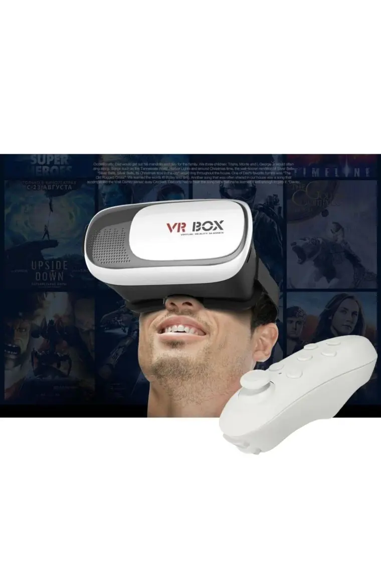 Vr-Box 3D Sanal Gerçeklik Gözlüğü Akıllı Gözlük Kumandalı Joystick