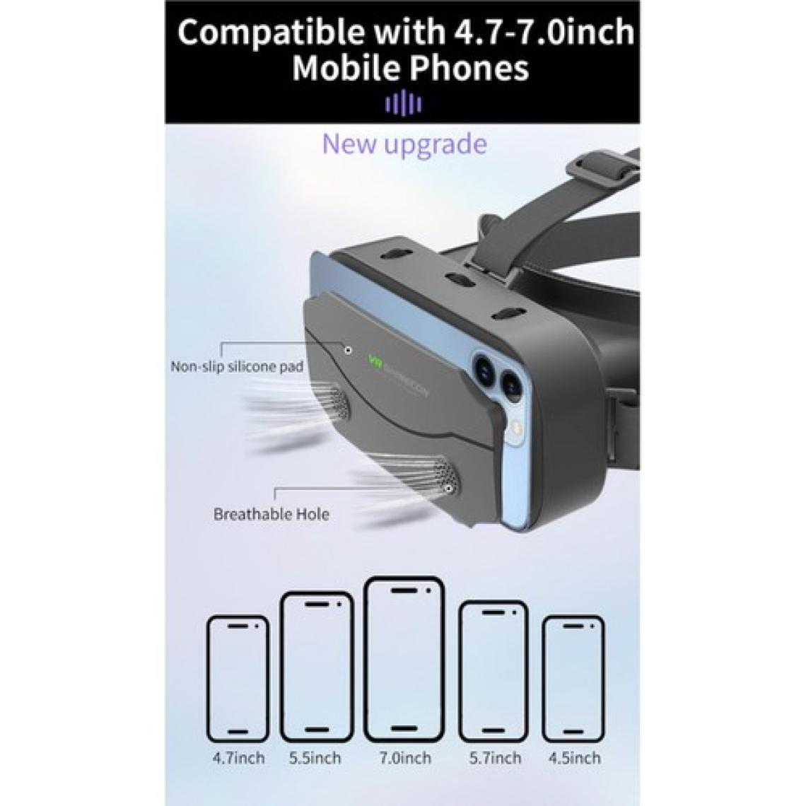 VR SHINECON G13 3D Sanal Gerçeklik Gözlüğü Siyah 4.2-7.2 Inch