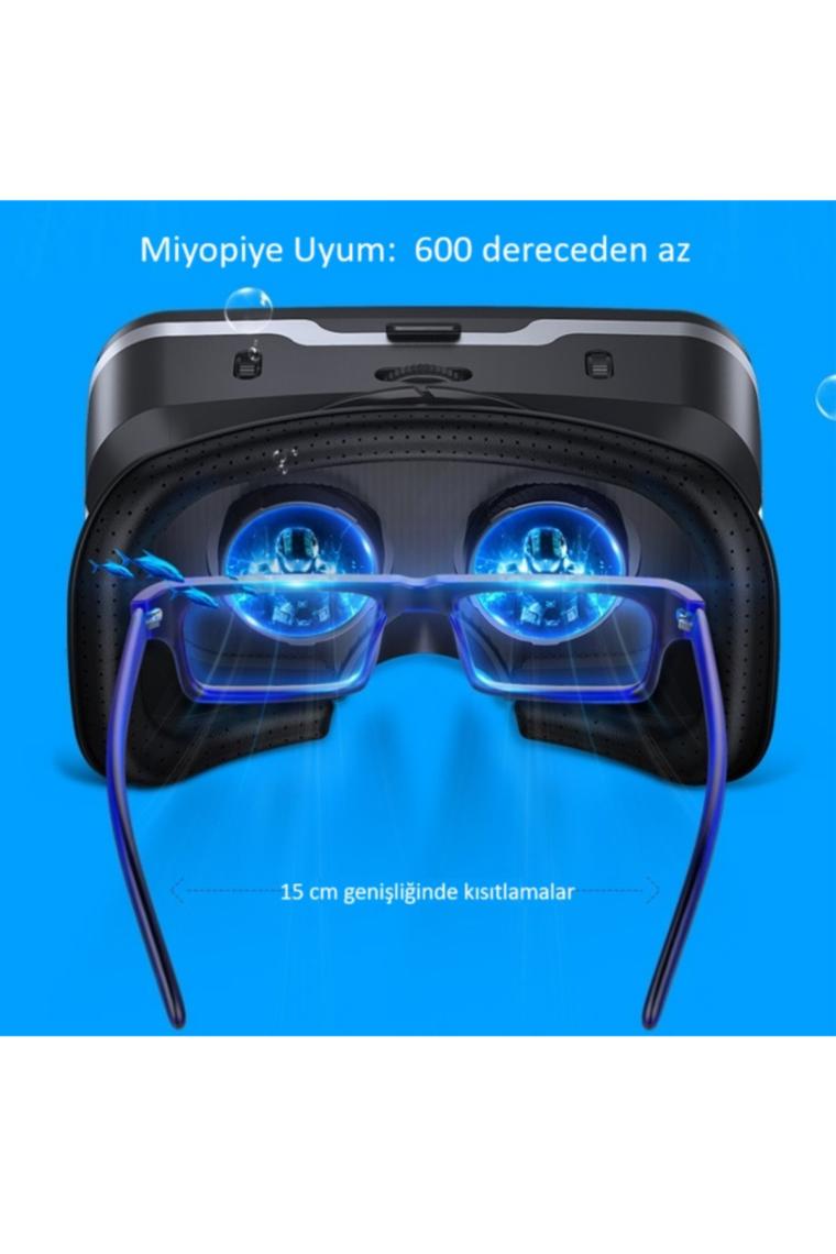 Sanal Gerçeklik Gözlüğü Kulaklıklı 3d Vr Filmler Video Oyunları Tüm Telefonlara Uyumlu