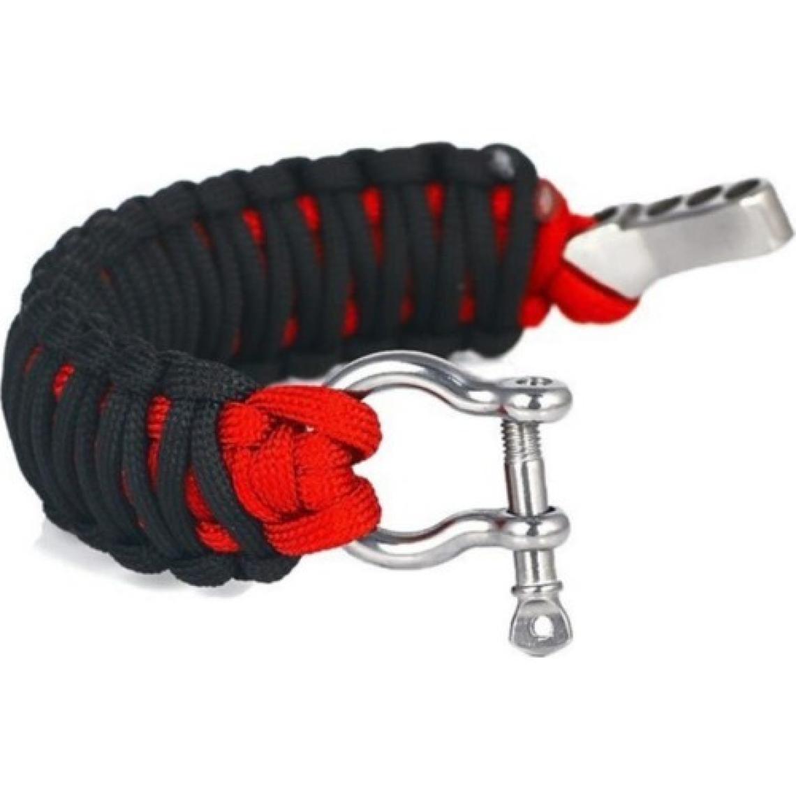 Lariss Paracord Survival King Cobra Bileklik 3 Kademeli Metal Omega Klips